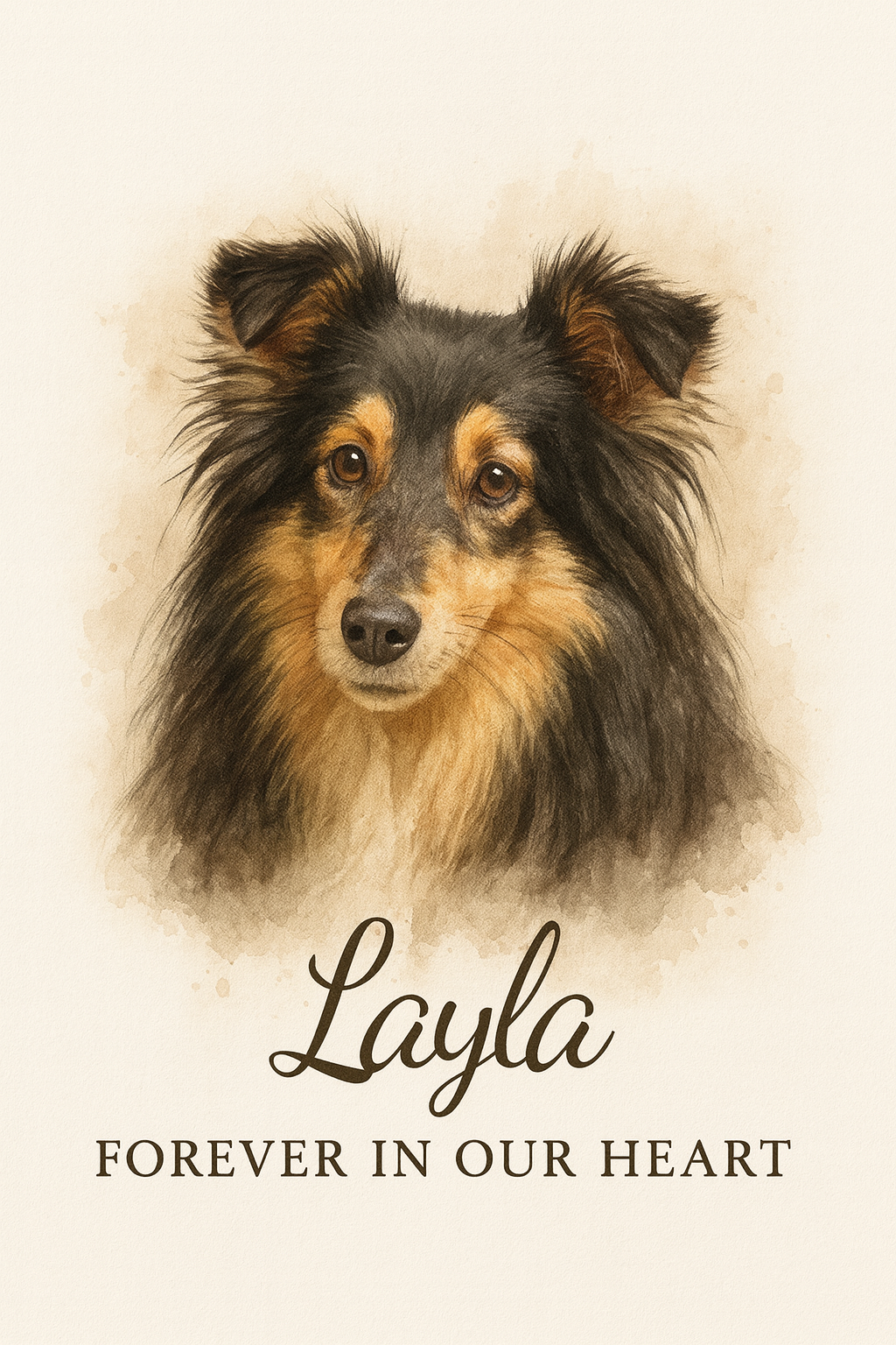 Custom Dog Memorial Portrait
