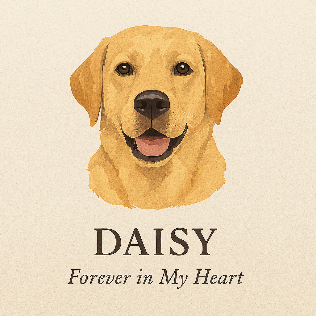 Custom Dog Memorial Portrait